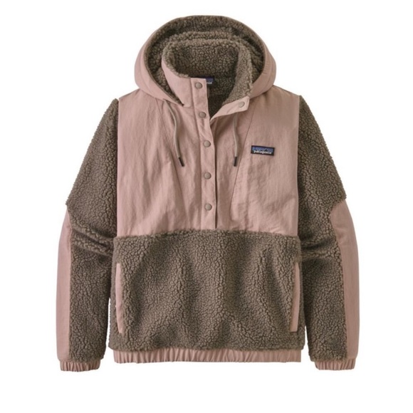 Patagonia Tops - Patagonia Shelled Retro X Pink Pullover Fleece Hoodie